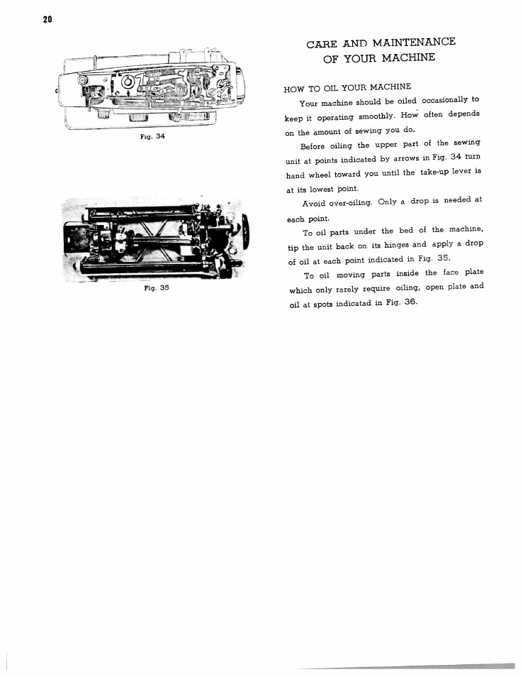 Care and maintenance of your machine | SINGER WS1112 User Manual | Page 21 / 28