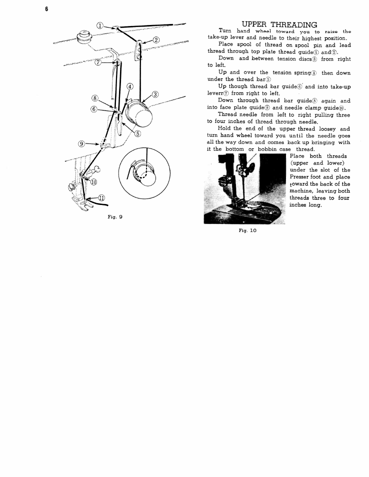 Upper threading | SINGER WS1112 User Manual | Page 7 / 28