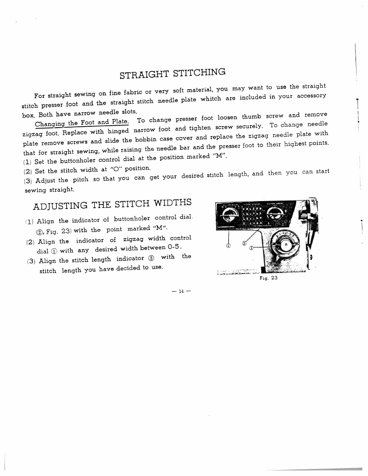 Straight stitching, Adjusting the stitch widths | SINGER WS1145 User Manual | Page 11 / 29