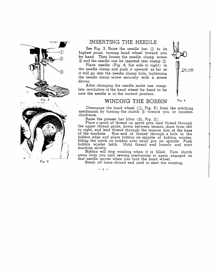 Inserting the needle, Winding the bobbin | SINGER WS1145 User Manual | Page 3 / 29