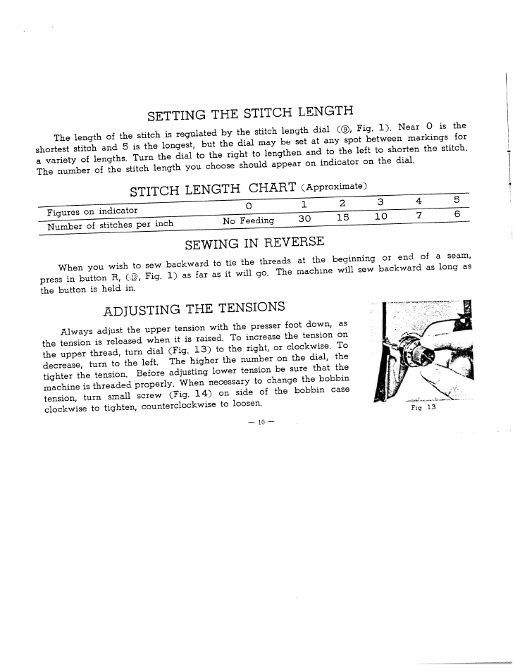 Adjusting the tensions, Setting the stitch length, The tensions | SINGER WS1145 User Manual | Page 7 / 29