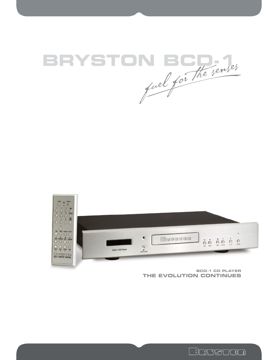 Bryston BCD-1 User Manual | 4 pages