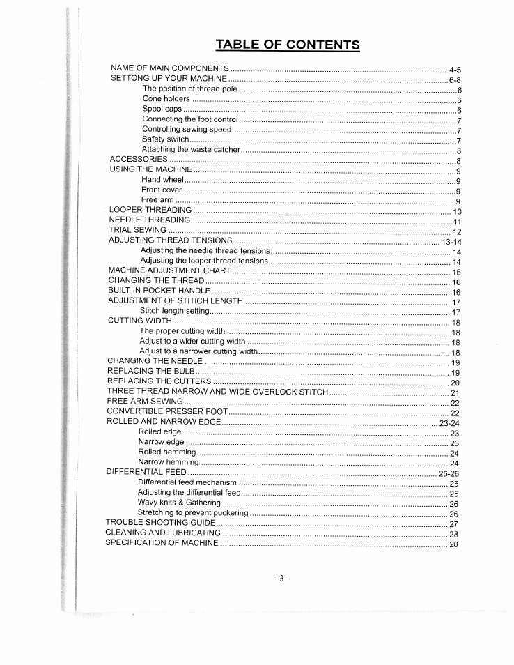 SINGER WSL1634 User Manual | Page 2 / 30