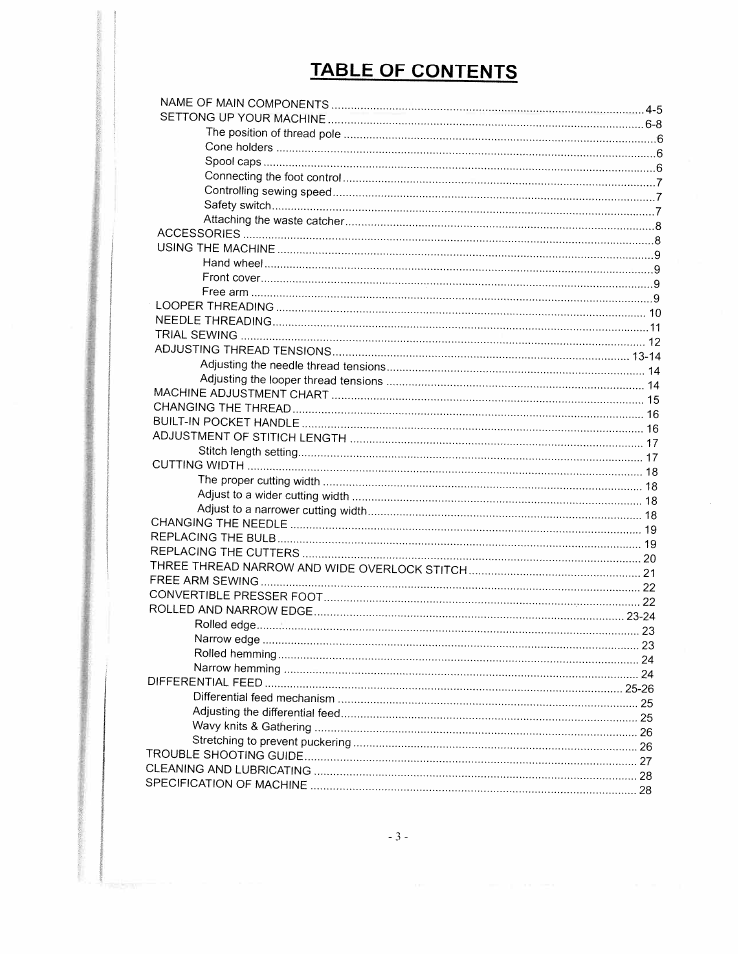 SINGER WSL1634 User Manual | Page 5 / 30