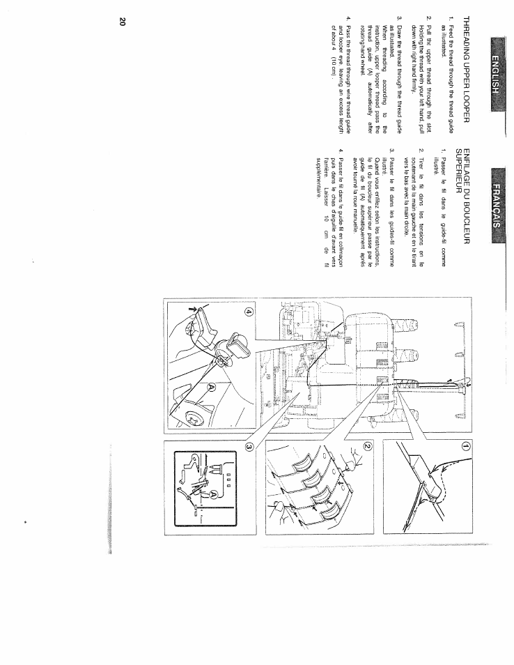 Enfilage du boucleur superieur | SINGER WSL2000 (Part 1) User Manual | Page 22 / 43