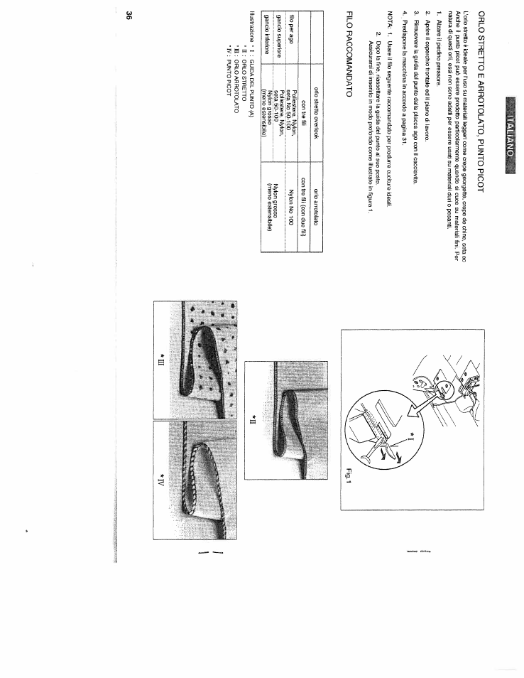 W italiano | SINGER WSL2000 (Part 1) User Manual | Page 38 / 43