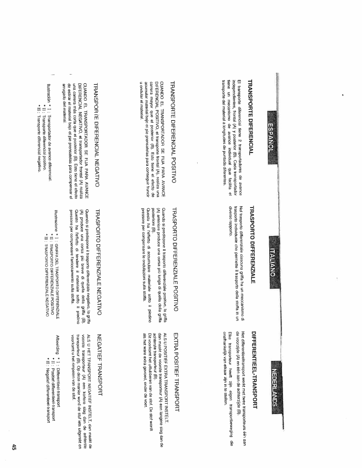 Transporte diferencial, Trasporto differenziale, Differentieel-transport | SINGER WSL2000 (Part 2) User Manual | Page 4 / 31