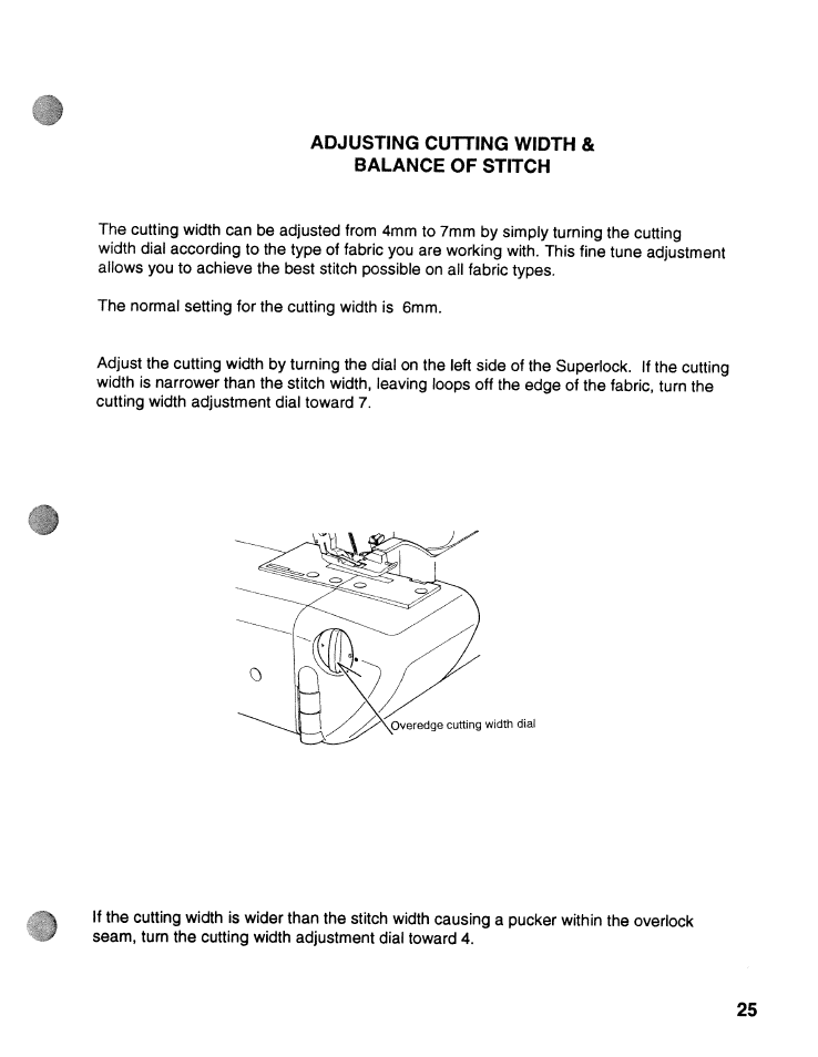 Adjusting cutting width & balance of stitch | SINGER WSL2000 ATS (Part 1) User Manual | Page 27 / 34