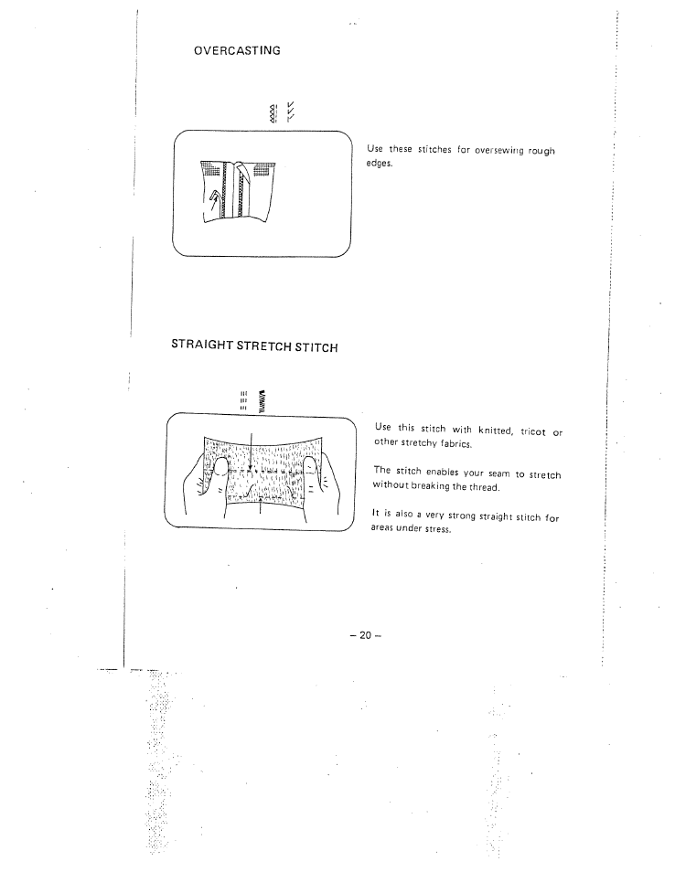 Straight stretch stitch | SINGER WX17 User Manual | Page 23 / 34