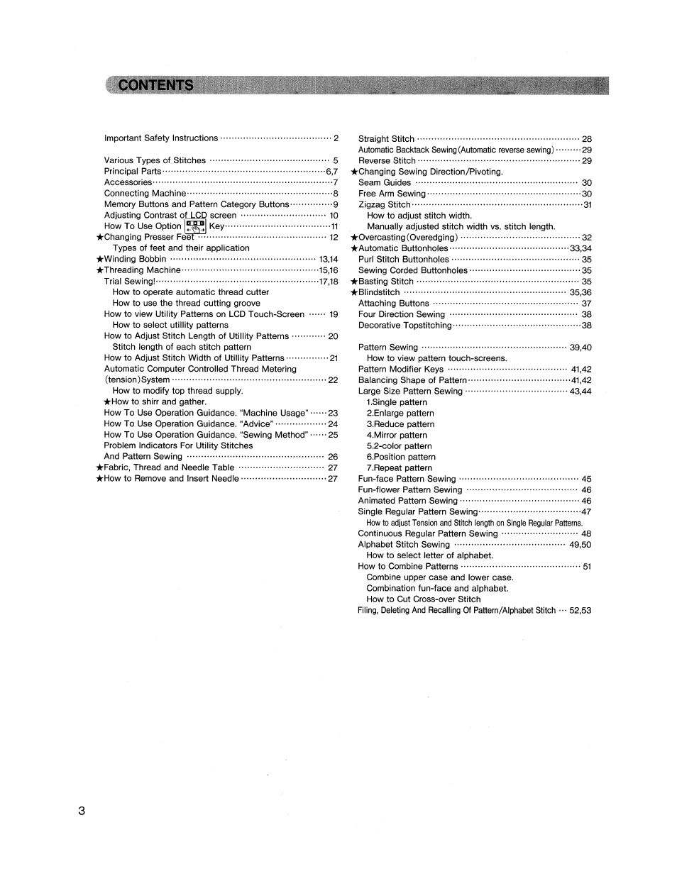 SINGER XL1000 Quantum User Manual | Page 4 / 118