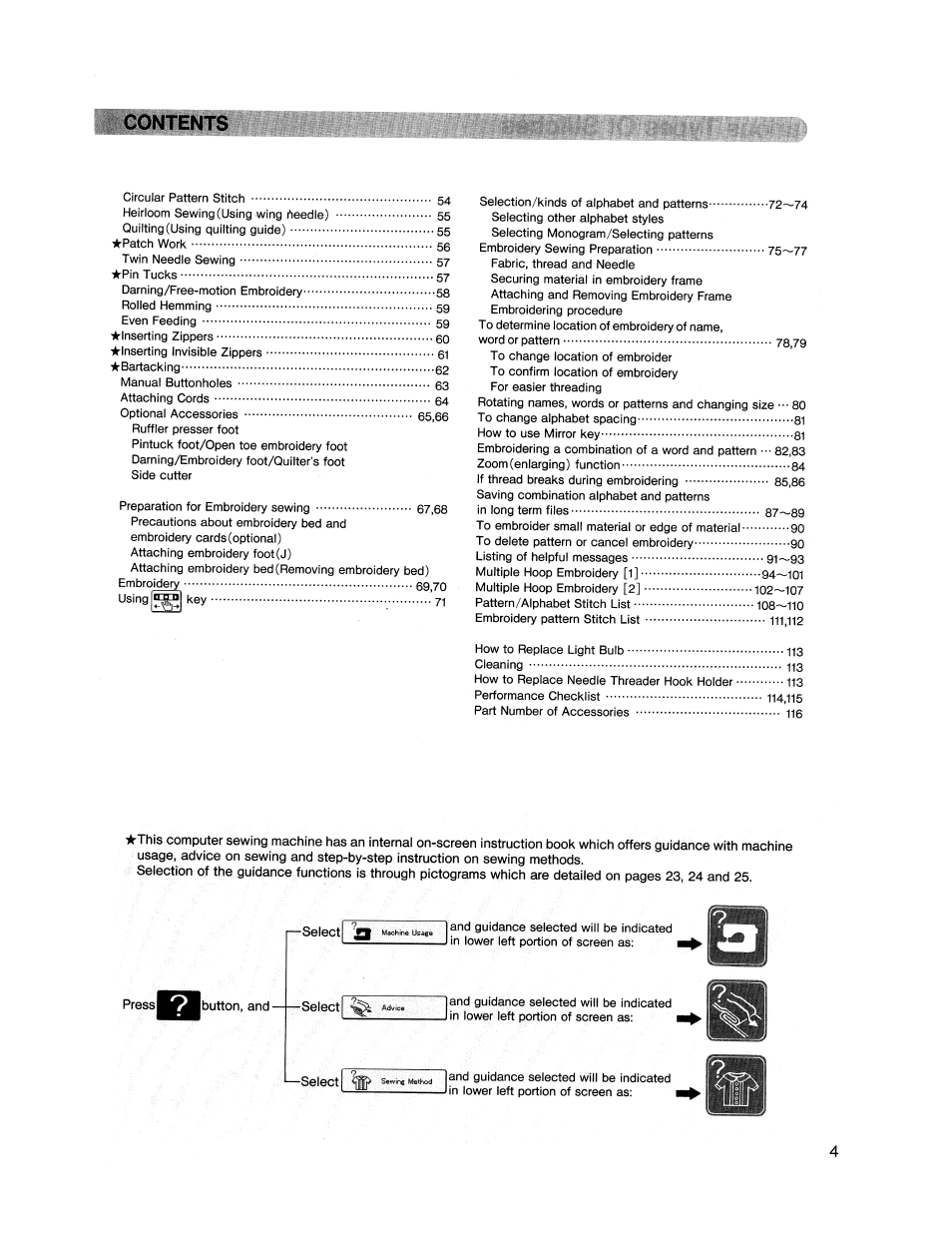 SINGER XL1000 Quantum User Manual | Page 5 / 118