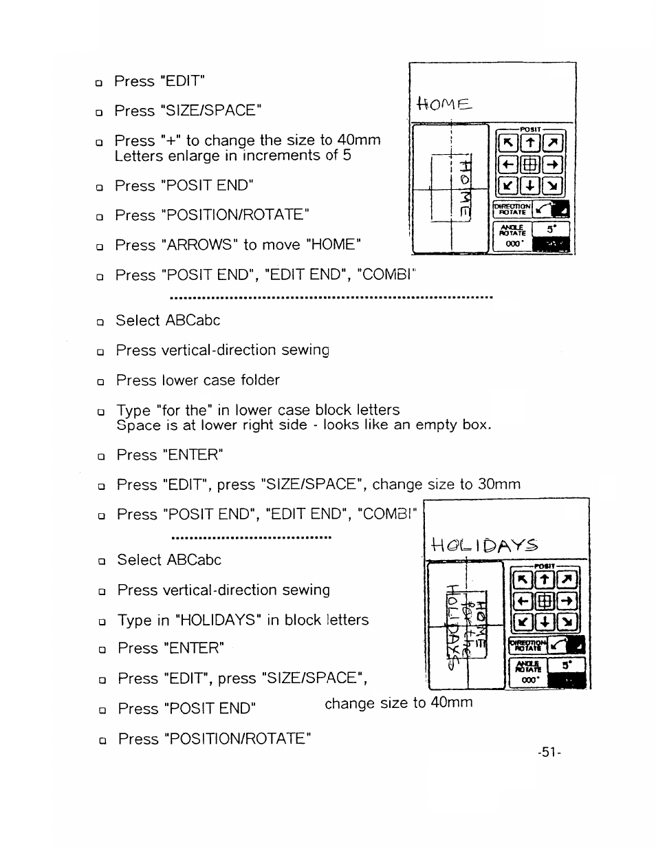 T -"1, I k e | SINGER XL1000-WORKBOOK Quantum User Manual | Page 54 / 68