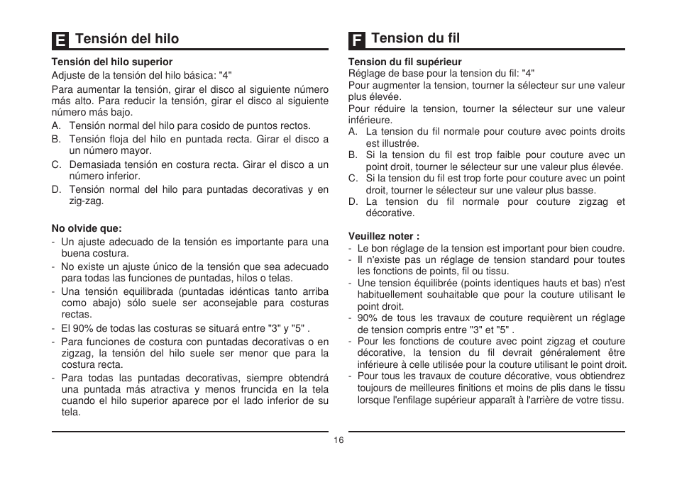 Tensión del hilo, Tension du fil | SINGER 3229 SIMPLE User Manual | Page 23 / 62