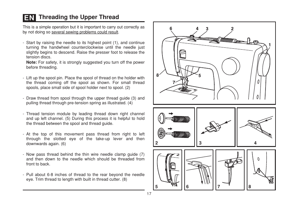 Threading the upper thread | SINGER 3229 SIMPLE User Manual | Page 24 / 62