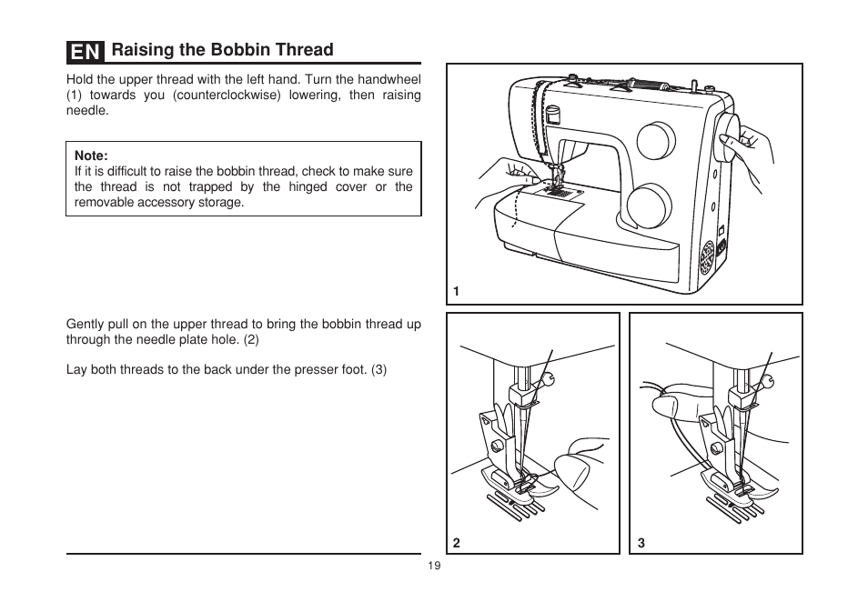 Raising the bobbin thread | SINGER 3229 SIMPLE User Manual | Page 26 / 62