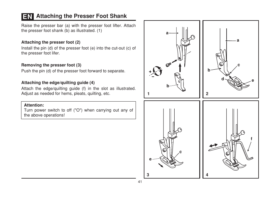 Attaching the presser foot shank | SINGER 3229 SIMPLE User Manual | Page 48 / 62