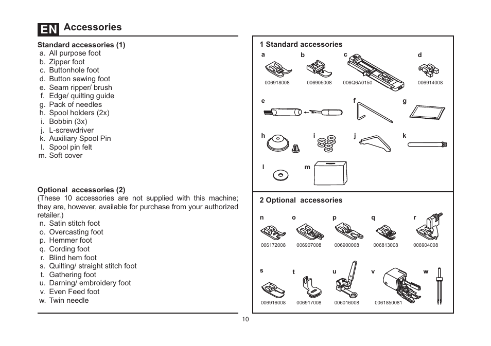 Accessories | SINGER 4432 HEAVY DUTY Instruction Manual User Manual | Page 17 / 66