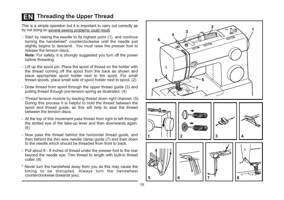 Threading the upper thread | SINGER 4432 HEAVY DUTY Instruction Manual User Manual | Page 23 / 66