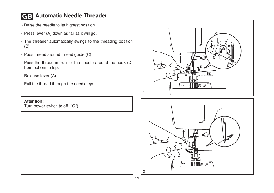 Automatic needle threader | SINGER 2273 ESTEEM II Instruction Manual User Manual | Page 26 / 62