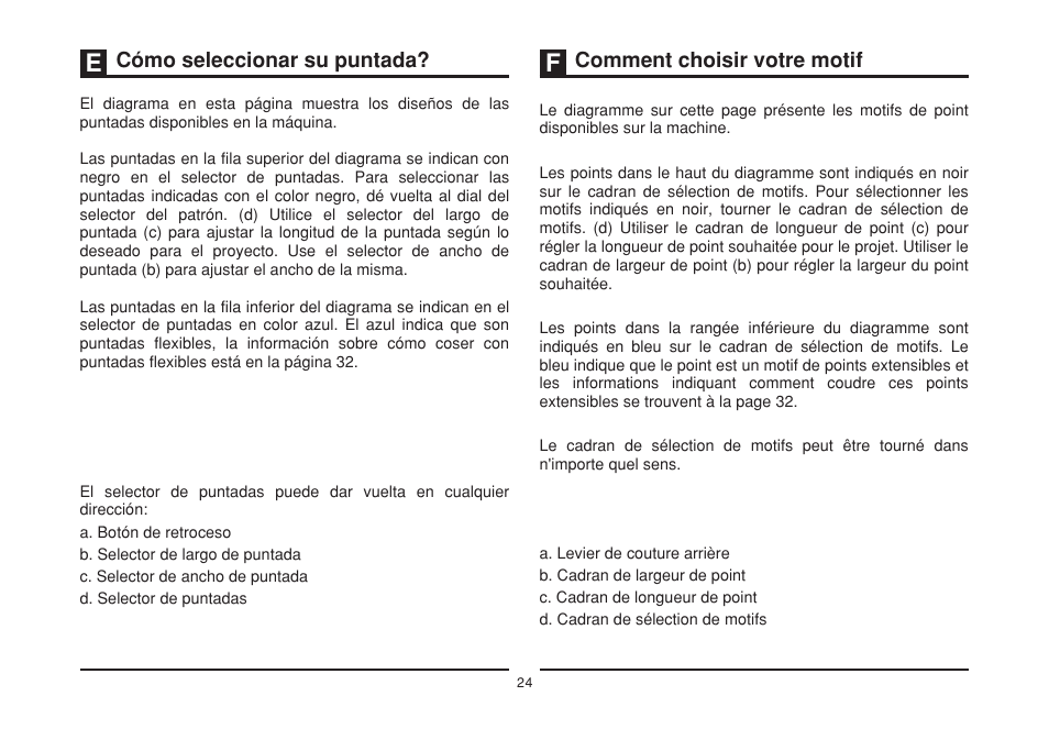 Cómo seleccionar su puntada, Comment choisir votre motif | SINGER 2273 ESTEEM II Instruction Manual User Manual | Page 31 / 62