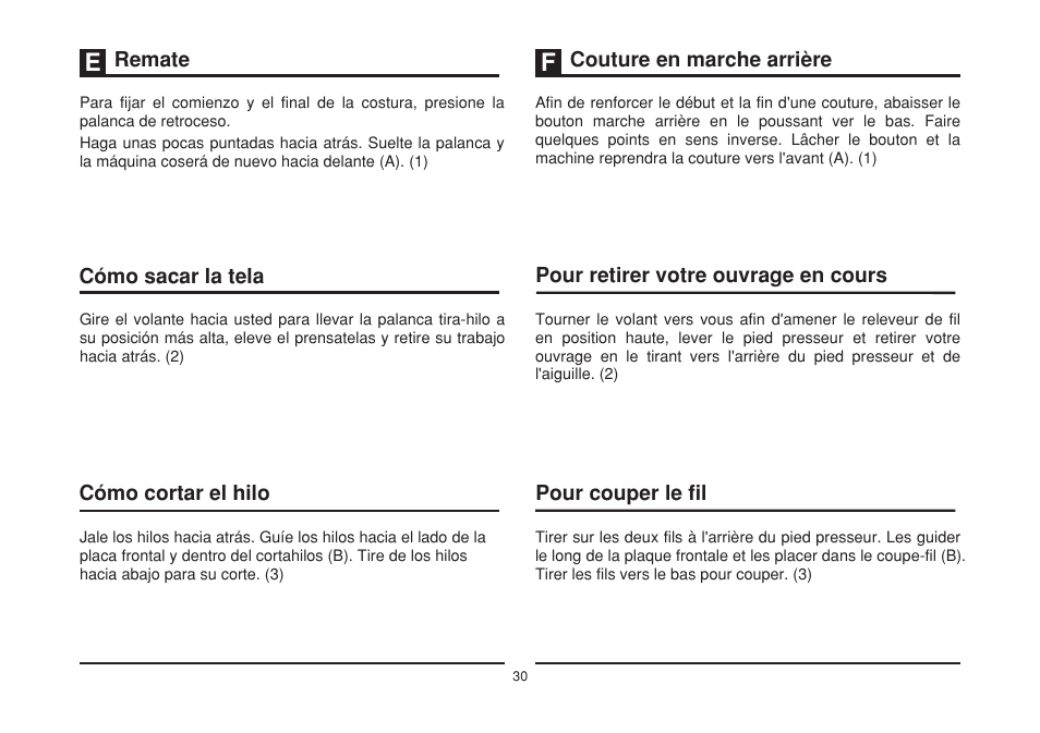 Remate cómo sacar la tela cómo cortar el hilo | SINGER 2273 ESTEEM II Instruction Manual User Manual | Page 37 / 62