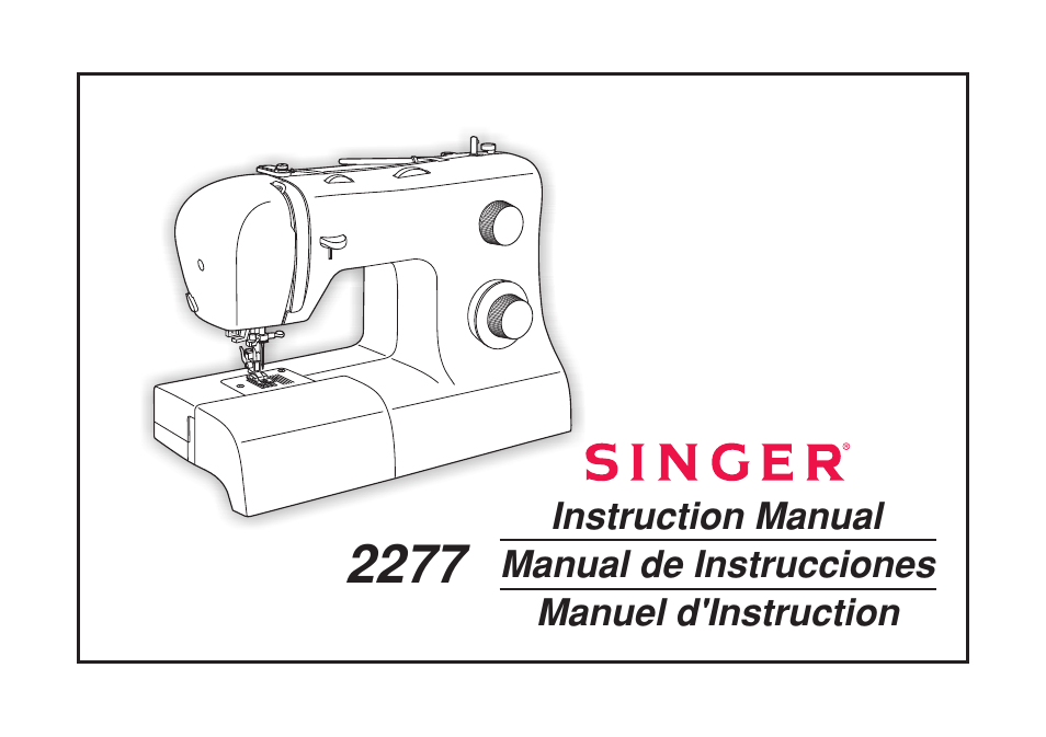 SINGER 2277 TRADITION Instruction Manual User Manual | 62 pages