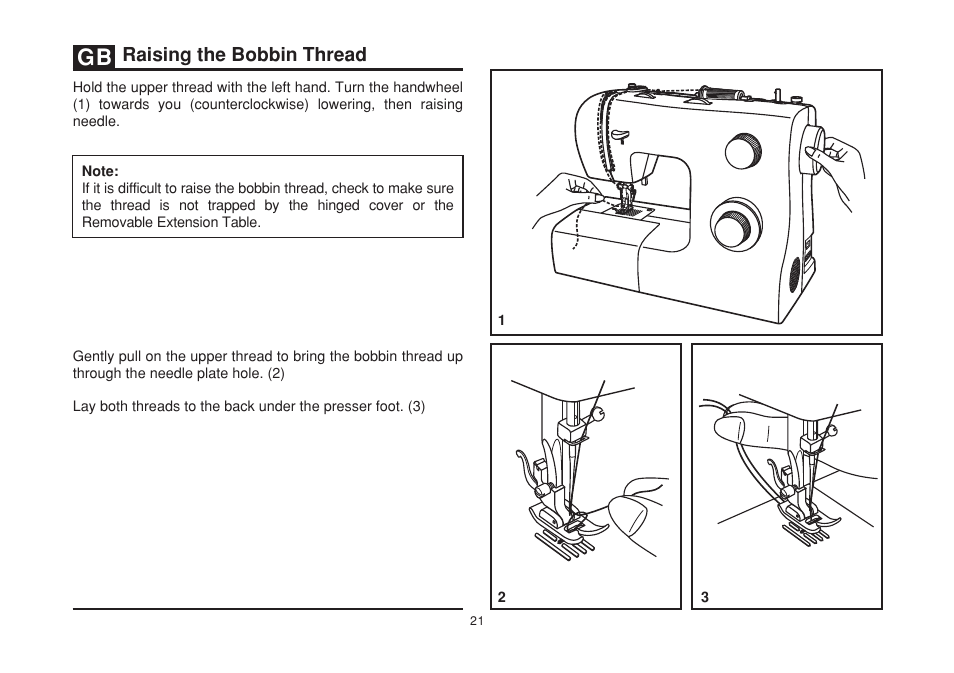 Raising the bobbin thread | SINGER 2277 TRADITION Instruction Manual User Manual | Page 28 / 62