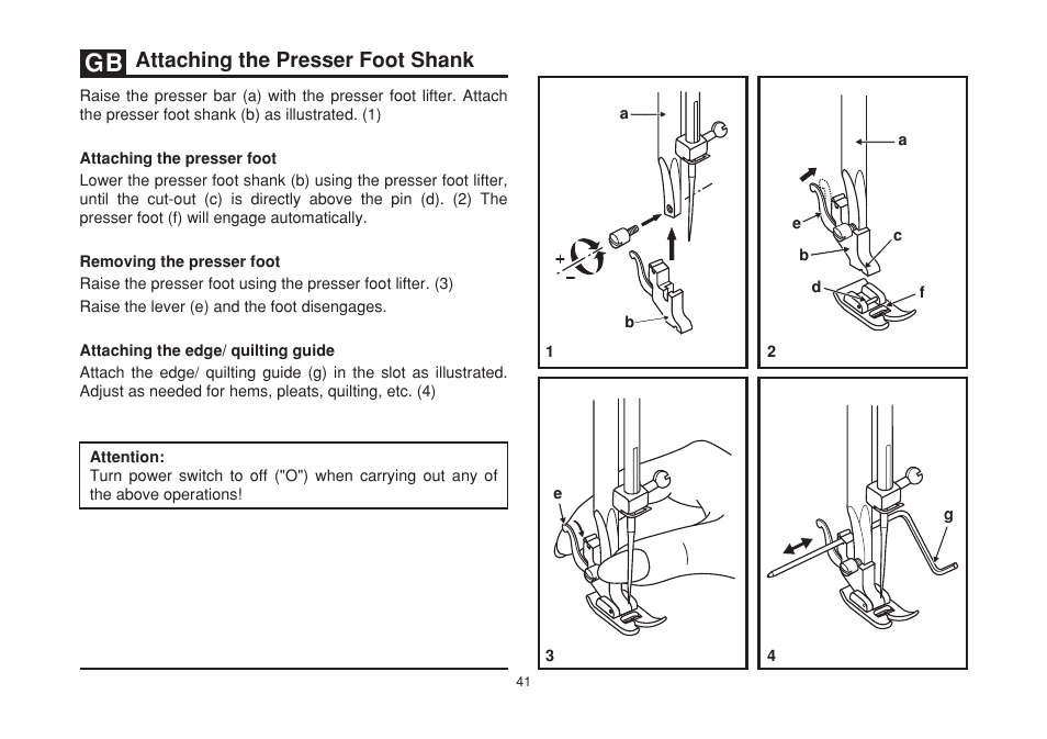 Attaching the presser foot shank | SINGER 2277 TRADITION Instruction Manual User Manual | Page 48 / 62