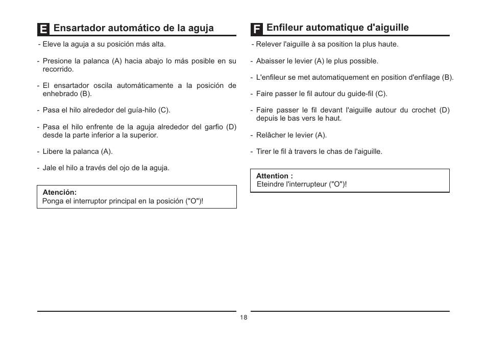 Ensartador automático de la aguja, Enfileur automatique d'aiguille | SINGER 3323 TALENT Instruction Manual User Manual | Page 25 / 70
