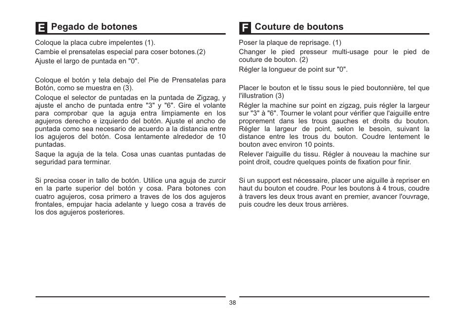 Pegado de botones couture de boutons | SINGER 3323 TALENT Instruction Manual User Manual | Page 45 / 70
