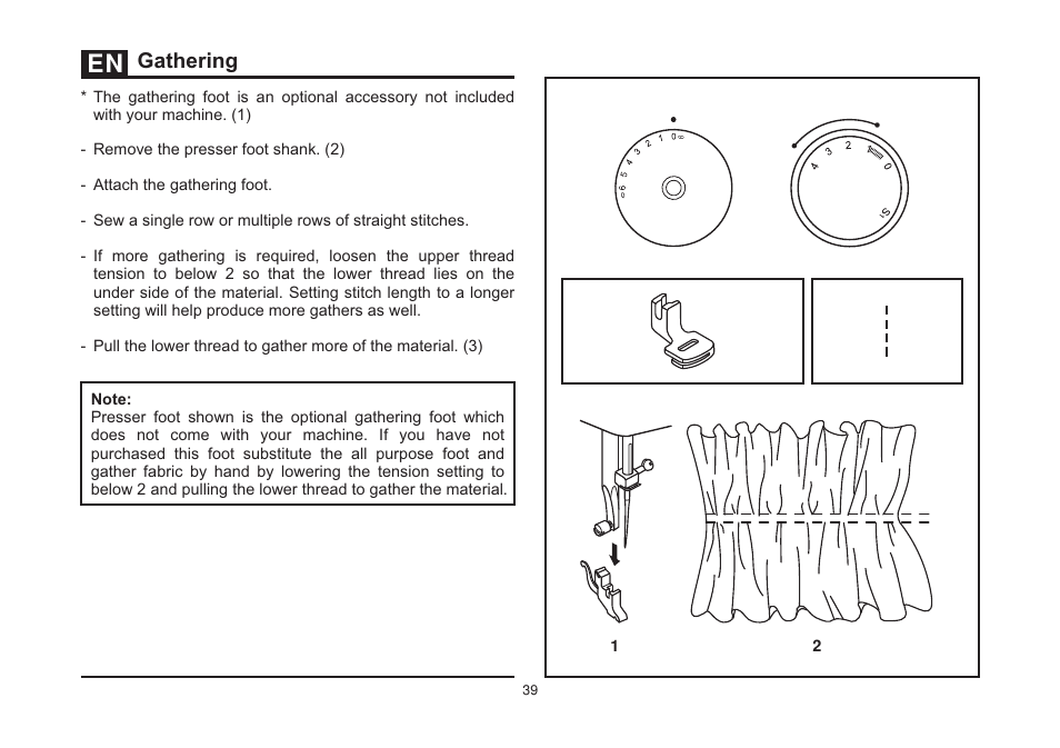 Gathering | SINGER 3323 TALENT Instruction Manual User Manual | Page 46 / 70