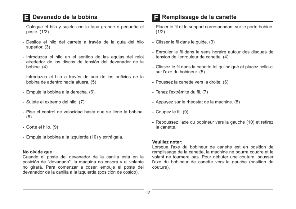 Devanado de la bobina remplissage de la canette | SINGER 3323S TALENT Instruction Manual User Manual | Page 19 / 70