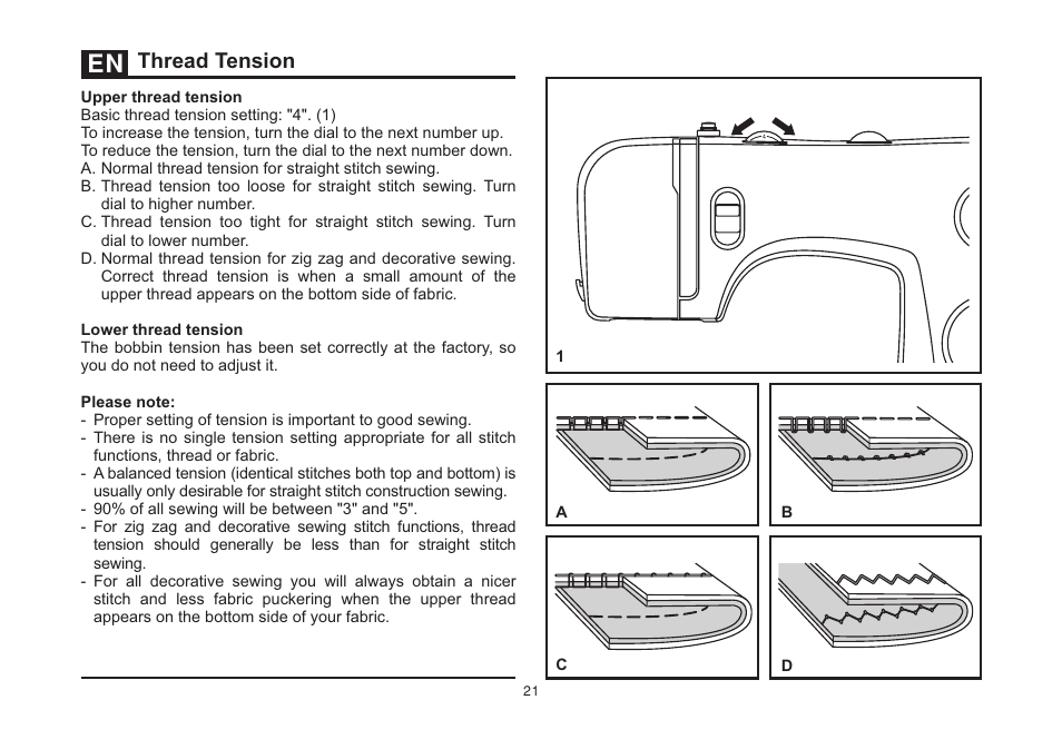 Thread tension | SINGER 3323S TALENT Instruction Manual User Manual | Page 28 / 70