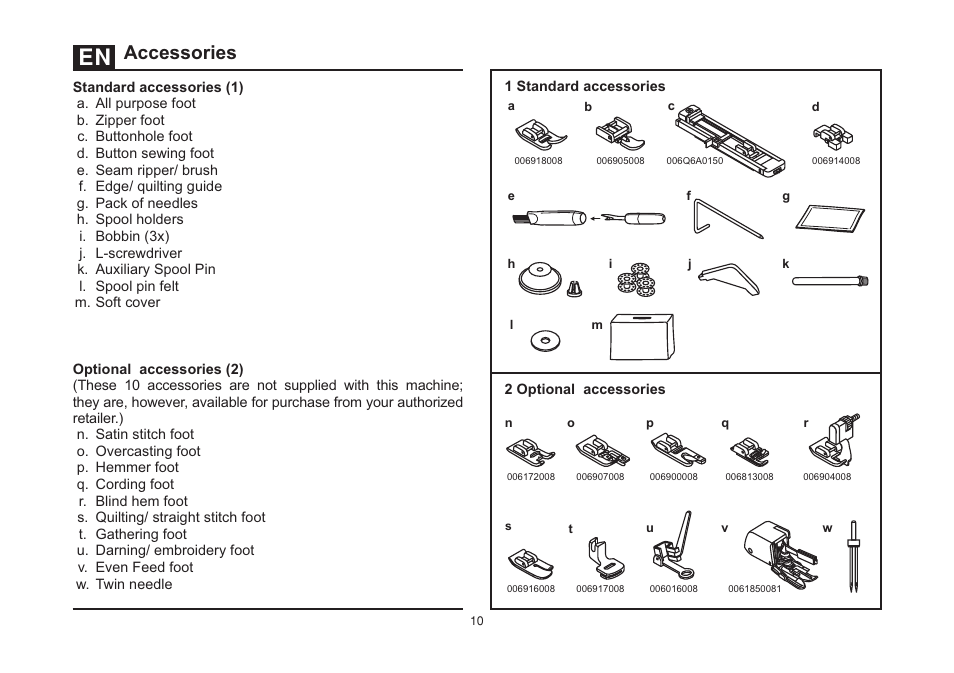 Accessories | SINGER 5532 HEAVY DUTY STUDIO User Manual | Page 17 / 67
