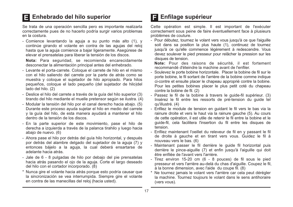 Enhebrado del hilo superior enfilage supérieur | SINGER 5532 HEAVY DUTY STUDIO User Manual | Page 24 / 67