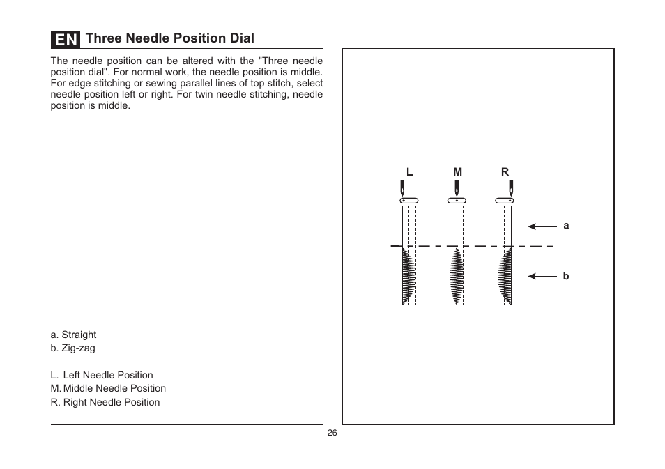 Three needle position dial | SINGER 5532 HEAVY DUTY STUDIO User Manual | Page 33 / 67