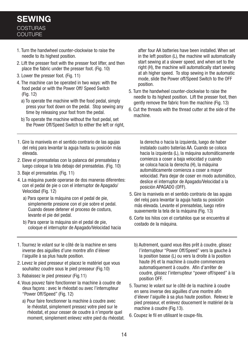 Sewing | SINGER PIXIE User Manual | Page 14 / 24