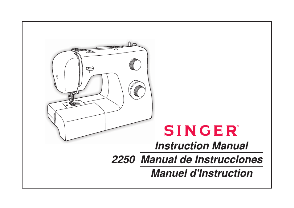 SINGER 2250 TRADITION User Manual | 58 pages
