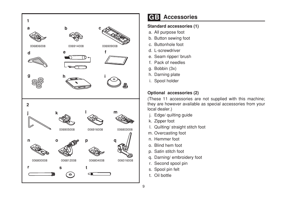 Accessories | SINGER 2263 SIMPLE Instruction Manual User Manual | Page 16 / 62