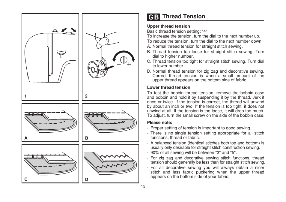 Thread tension | SINGER 2263 SIMPLE Instruction Manual User Manual | Page 22 / 62