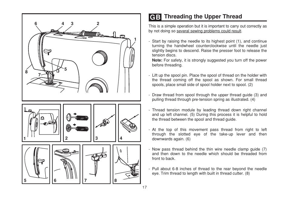 Threading the upper thread | SINGER 2263 SIMPLE Instruction Manual User Manual | Page 24 / 62