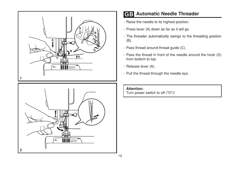 Automatic needle threader | SINGER 2263 SIMPLE Instruction Manual User Manual | Page 26 / 62