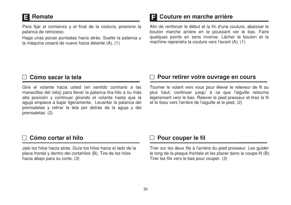 Remate cómo sacar la tela cómo cortar el hilo | SINGER 2263 SIMPLE Instruction Manual User Manual | Page 37 / 62