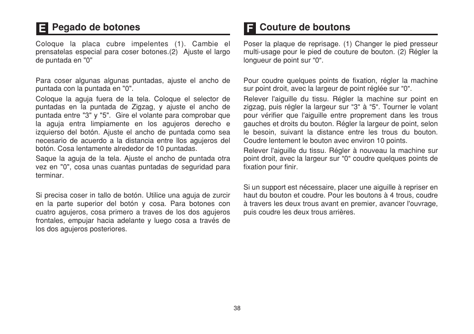 Pegado de botones couture de boutons | SINGER 2263 SIMPLE Instruction Manual User Manual | Page 45 / 62