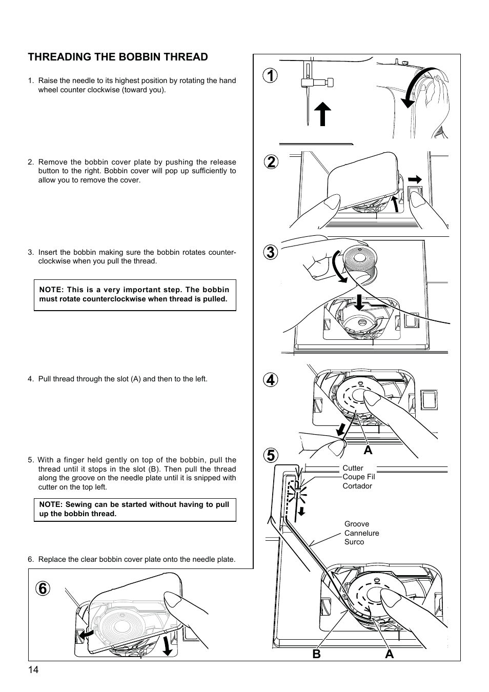 Threading the bobbin thread | SINGER XL-580 User Manual | Page 16 / 136