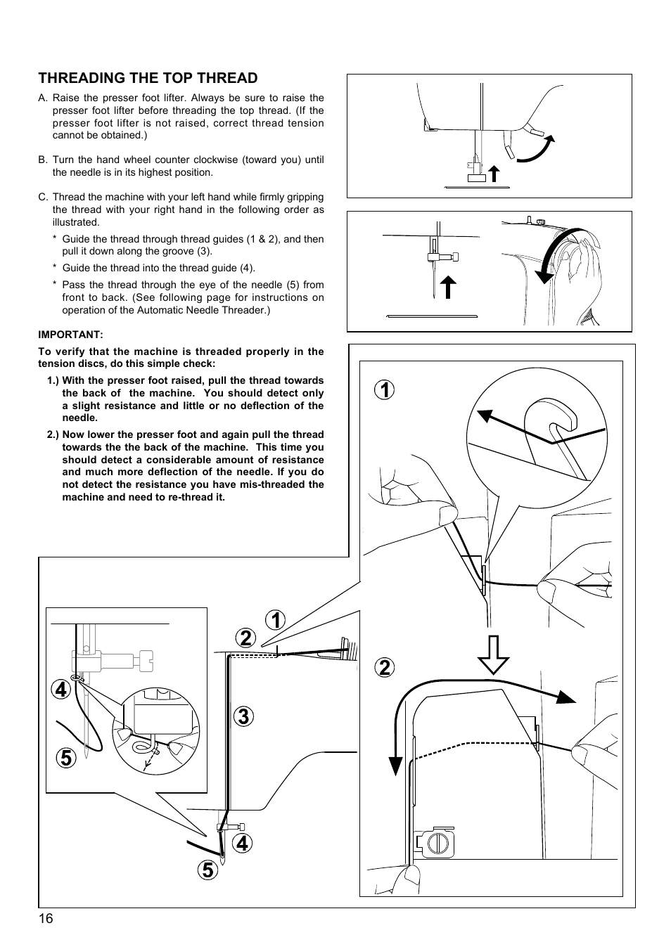 Threading the top thread | SINGER XL-580 User Manual | Page 18 / 136