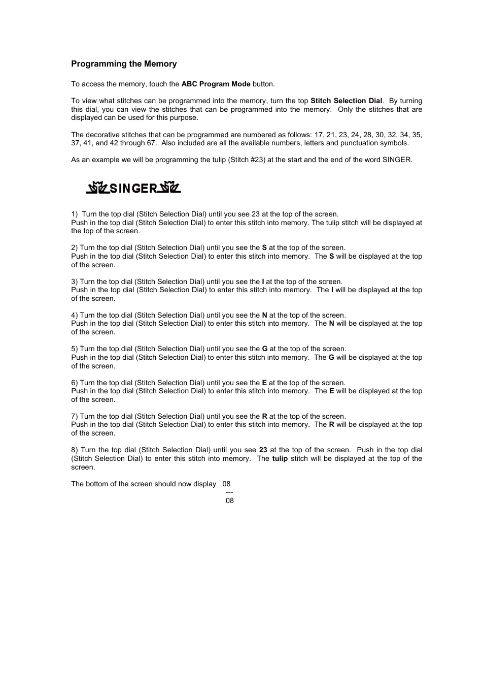 SINGER 5 FUTURA QUINTET Instruction Manual User Manual | Page 130 / 136