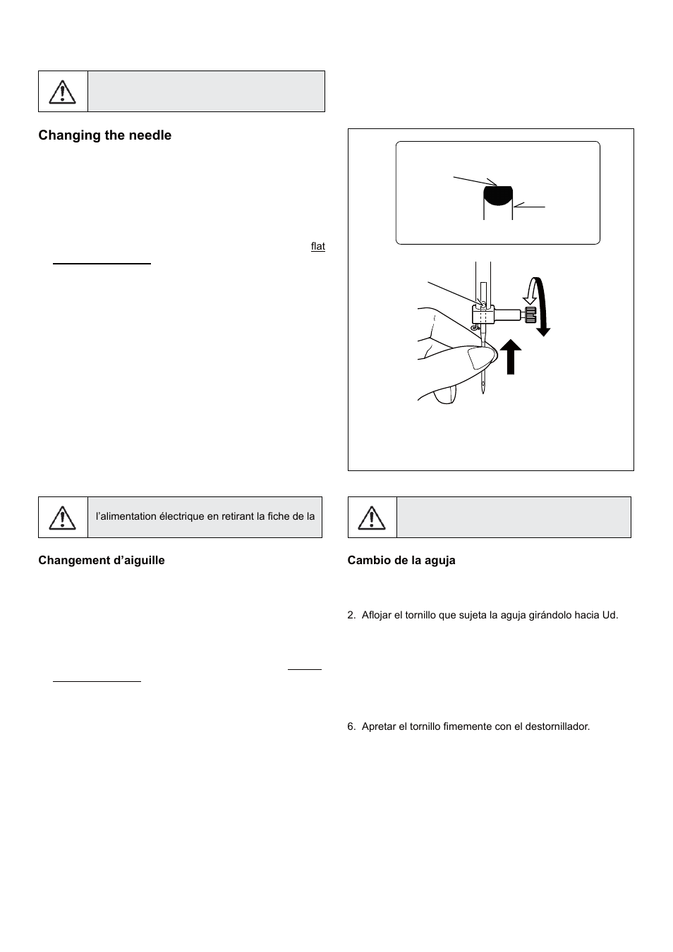 Changing the needle | SINGER 5 FUTURA QUINTET Instruction Manual User Manual | Page 23 / 136