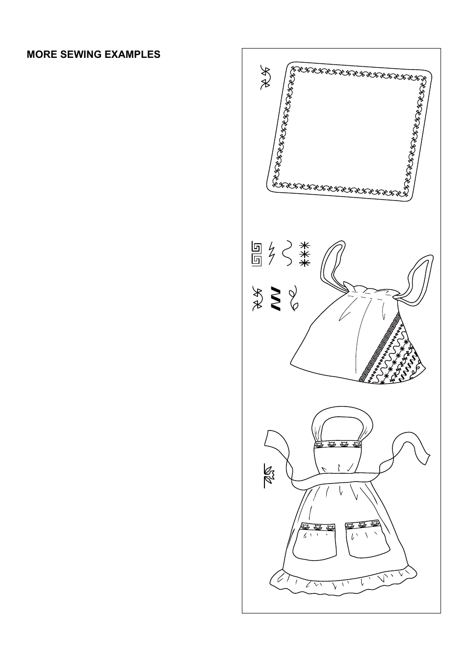 More sewing examples | SINGER 5 FUTURA QUINTET Instruction Manual User Manual | Page 64 / 136