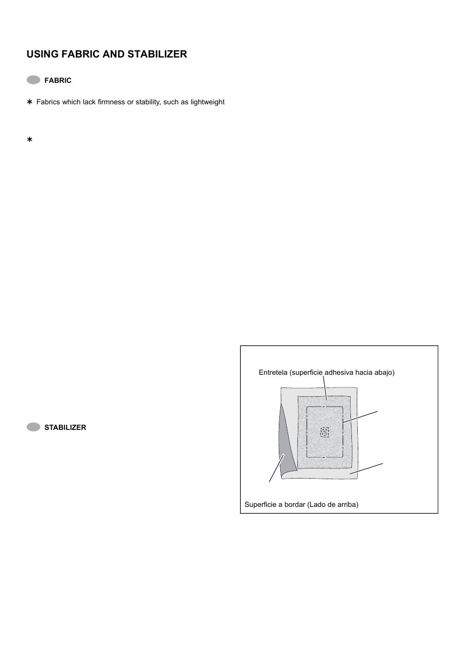 Using fabric and stabilizer | SINGER 5 FUTURA QUINTET Instruction Manual User Manual | Page 74 / 136